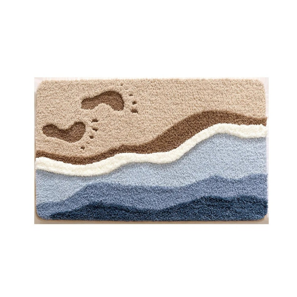 Badmat met kustdesign – zacht, absorberend en antislip