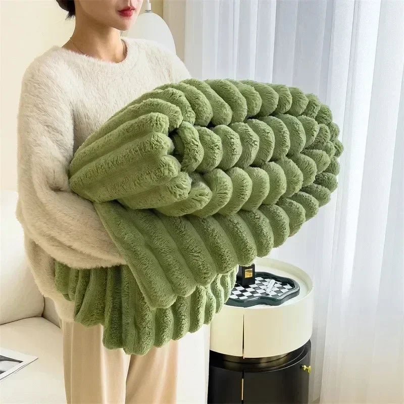 Zachte fleece deken voor bank en bed – warm en gezellig