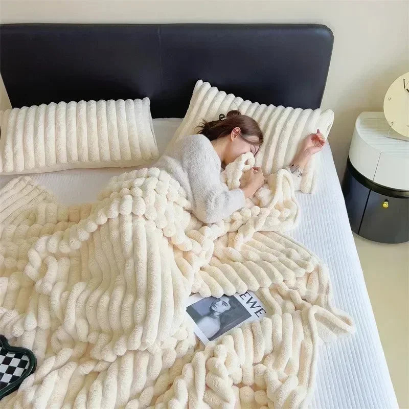 Zachte fleece deken voor bank en bed – warm en gezellig