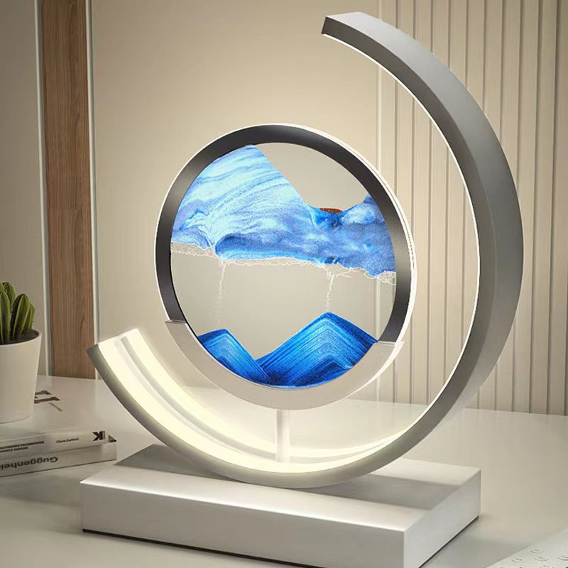 LED tafellamp met bewegend zandlandschap – decoratief sfeerlich