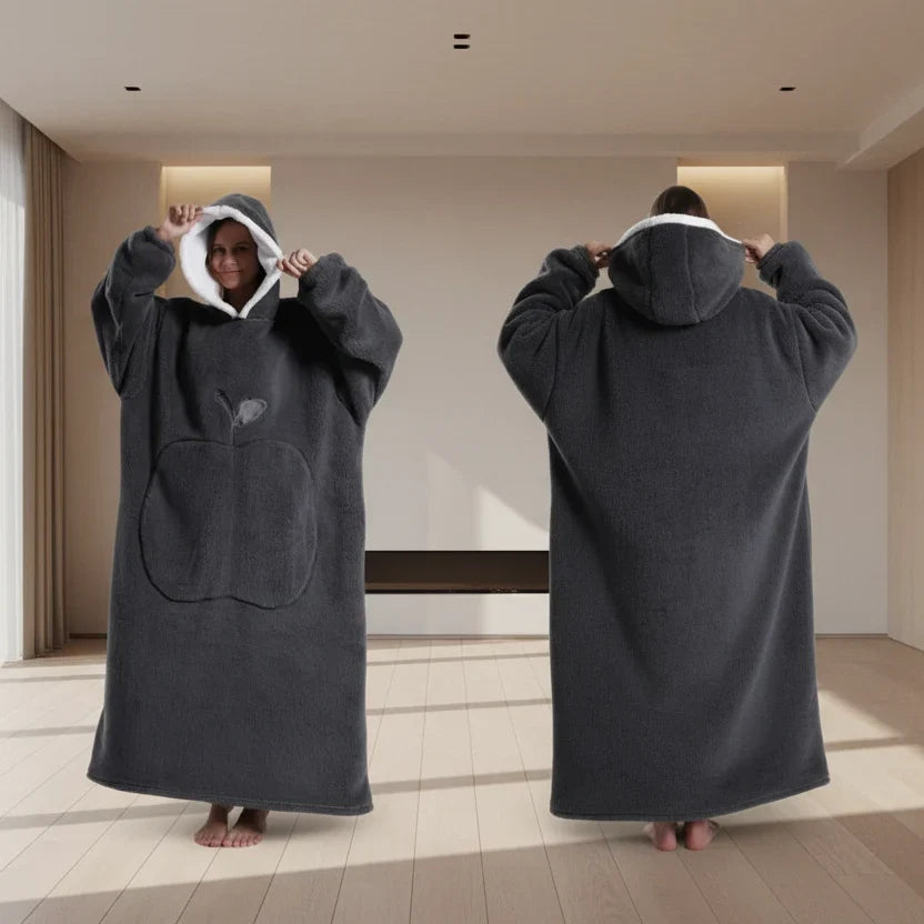Oversized fleece hoodie met capuchon – zacht en comfortabel