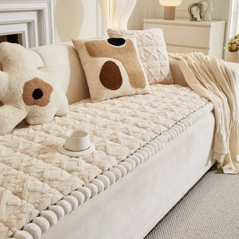 Microvezel bankhoes met diamantstiksel – antislip en wasbaar