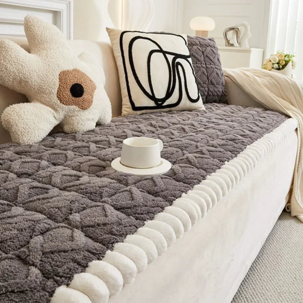 Microvezel bankhoes met diamantstiksel – antislip en wasbaar