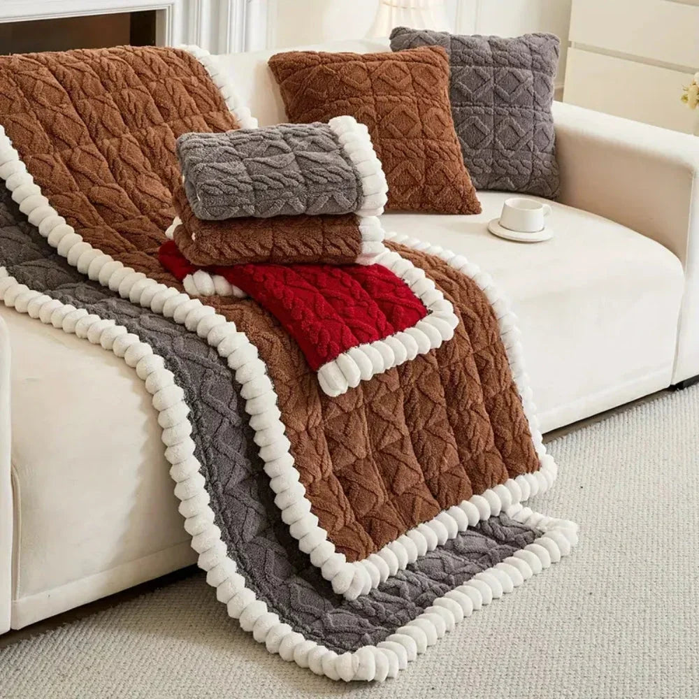 Microvezel bankhoes met diamantstiksel – antislip en wasbaar