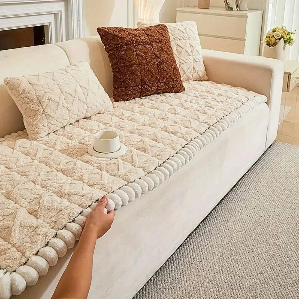 Microvezel bankhoes met diamantstiksel – antislip en wasbaar