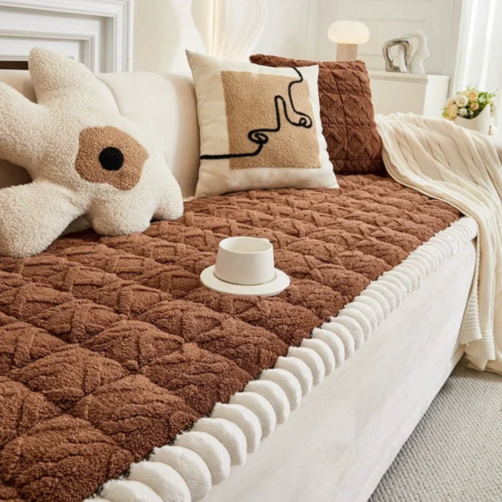 Microvezel bankhoes met diamantstiksel – antislip en wasbaar