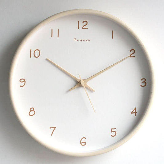 Analoge houten wandklok met geruisloos uurwerk – 25 cm