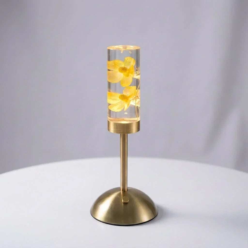 Draadloze LED tafellamp met kleurwisseling en bloemen decoratie