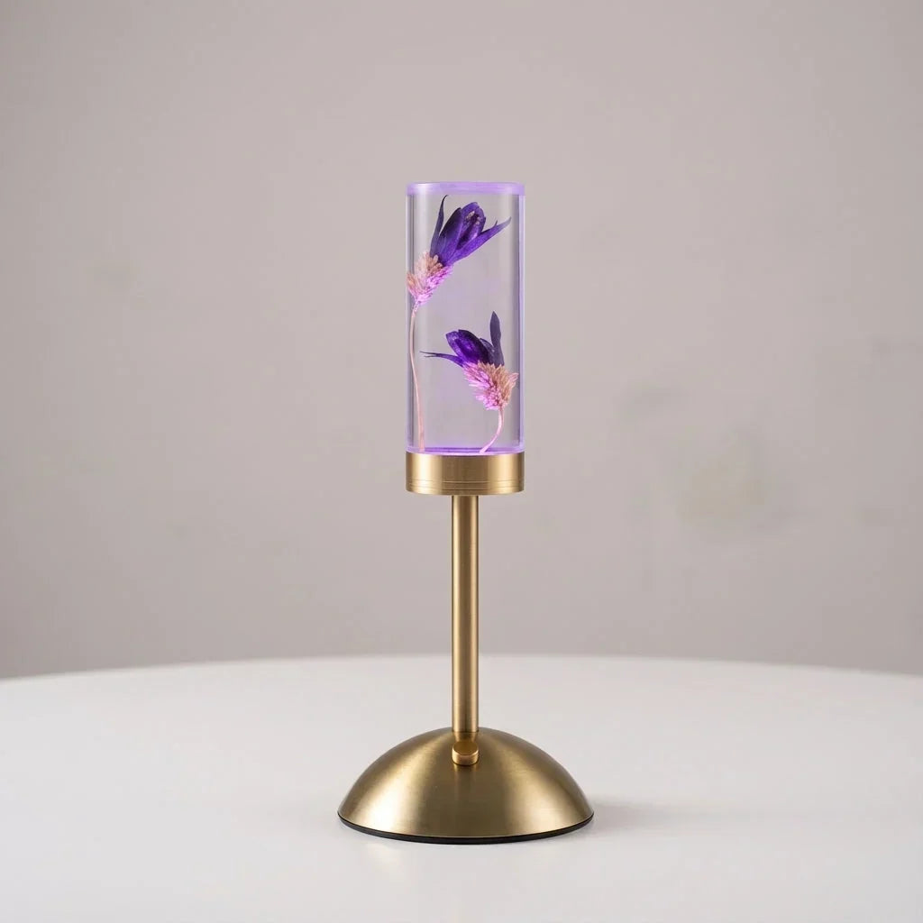 Draadloze LED tafellamp met kleurwisseling en bloemen decoratie
