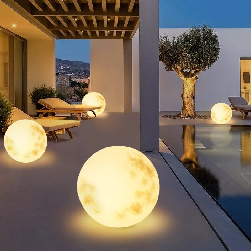 Maanvormige tuinlamp – sfeervolle buitenverlichting voor de tuin