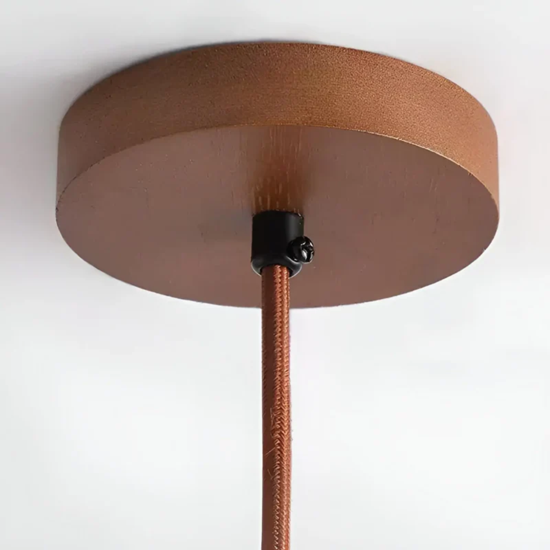 LED Hanglamp Japanse Stijl Natuursteen Hout Warmwit Ø15cm