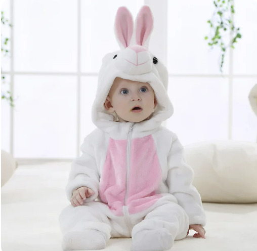 Baby romper met tiermotief – zacht, ademend en comfortabel