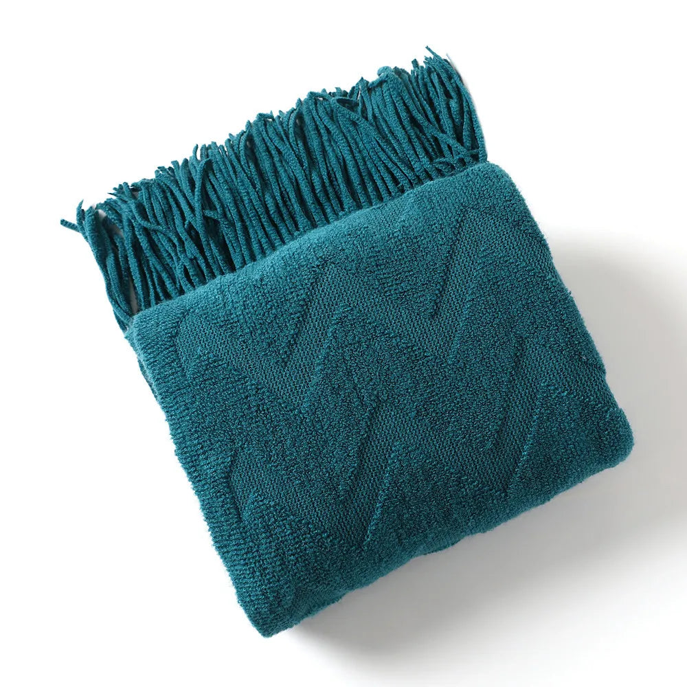 strikdeken met visgraatpatroon – zacht en decoratief