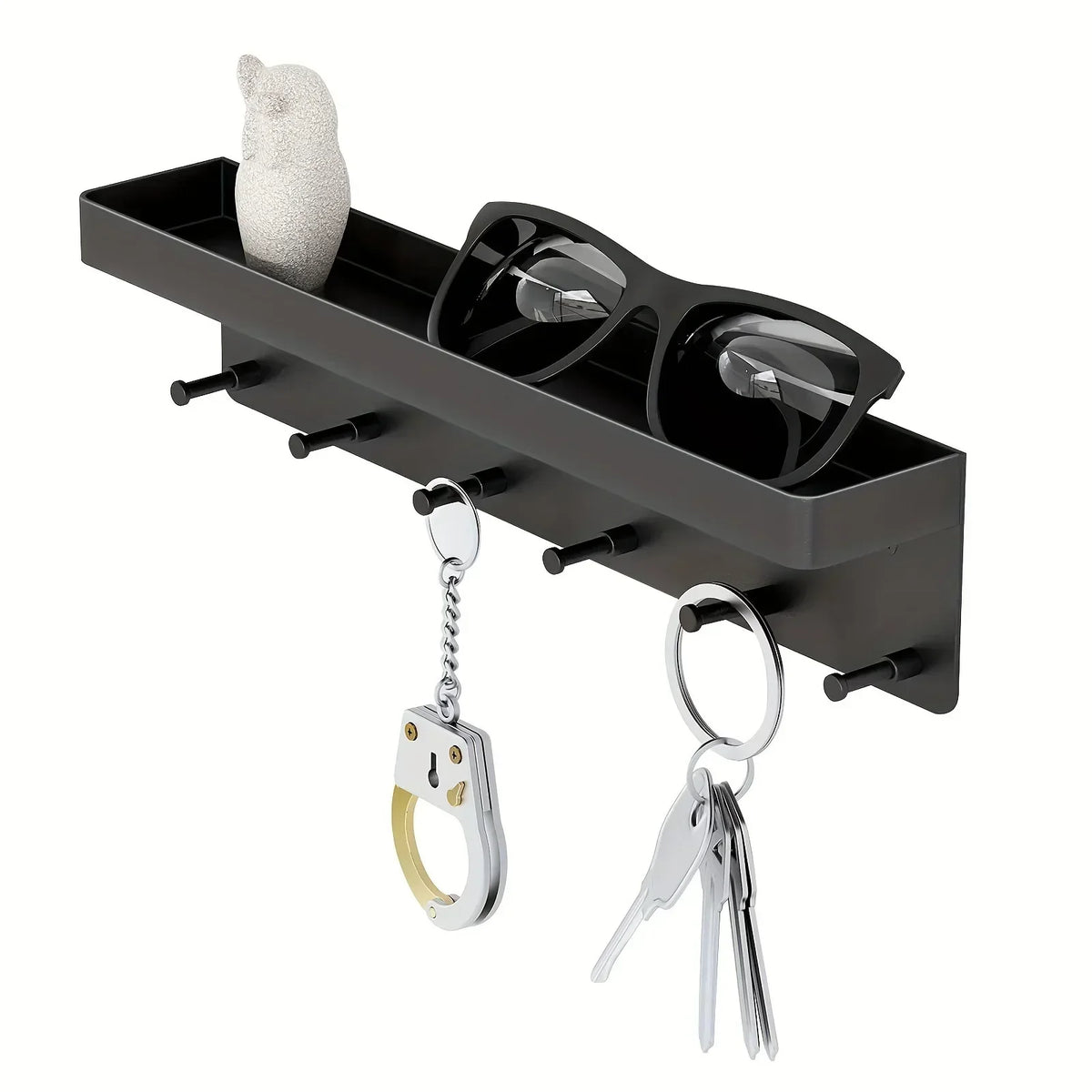 Wandplank met Haken en Legvak voor Gang, Keuken en Badkamer