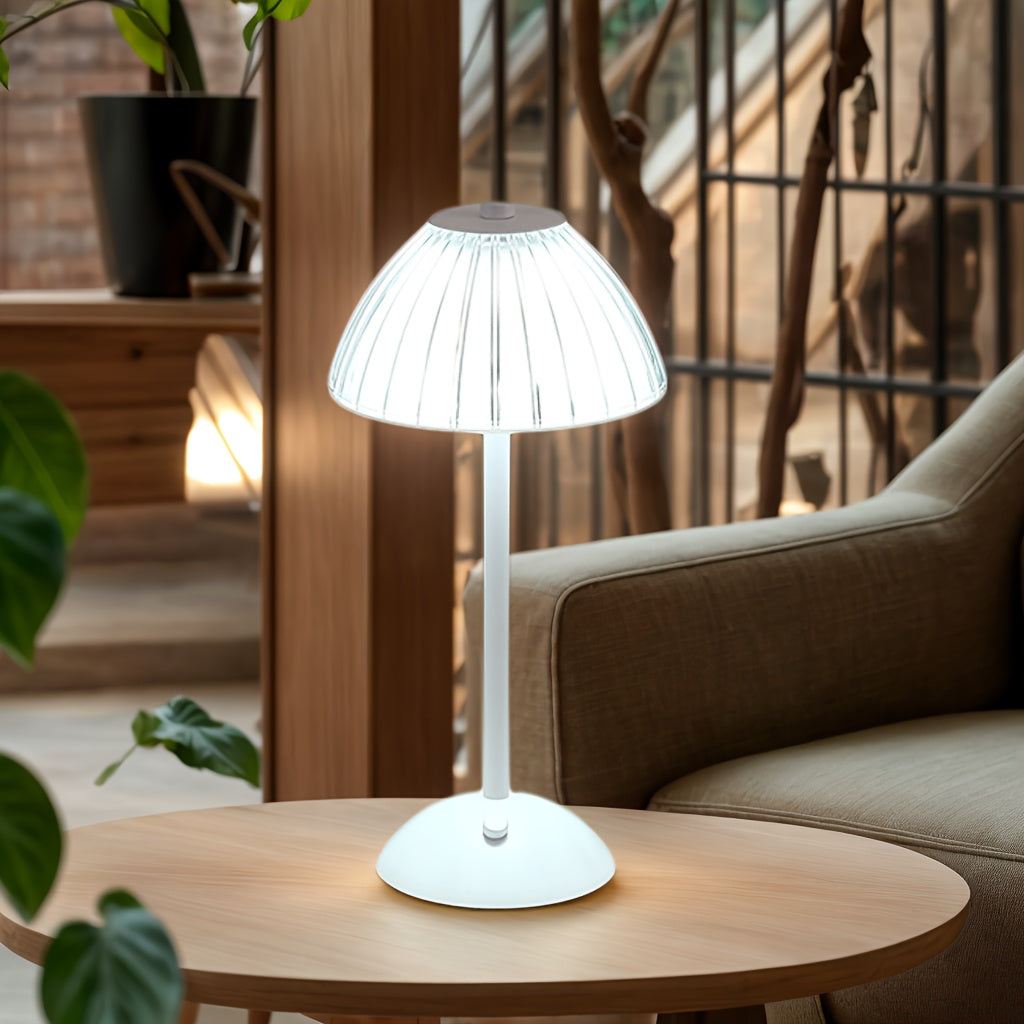 Dimbare LED tafellamp met kristallen kap – sfeerverlichting binnen