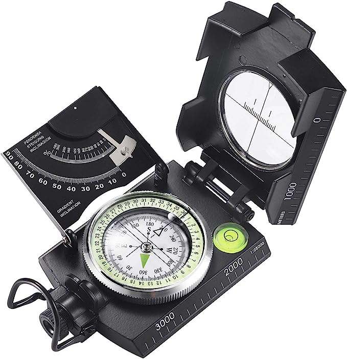 Militair Kompas met Hellingsmeter voor Wandelen en Bergbeklimmen