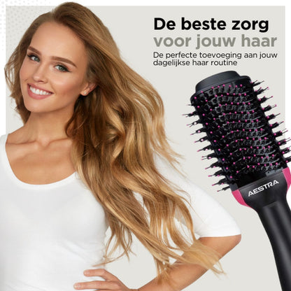 2-in-1 Föhnborstel met Ionentechnologie voor Glad en Glanzend Haar