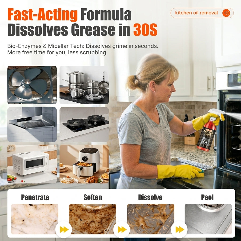Krachtige Ovenreiniger Spray – Vetoplosser voor Oven, Kookplaat & Grill