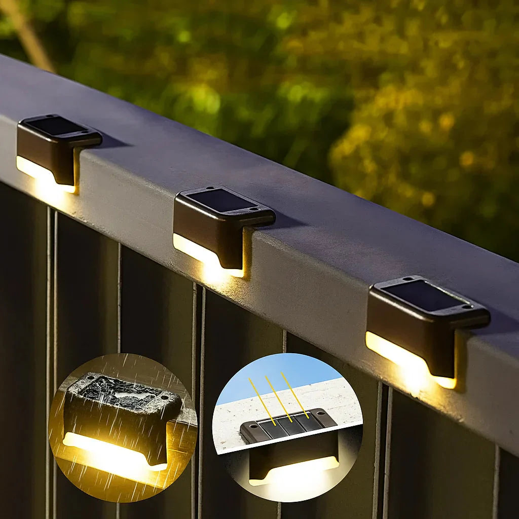 Solar Terraslampen Buiten – Set van 4 met Bewegingssensor en IP65