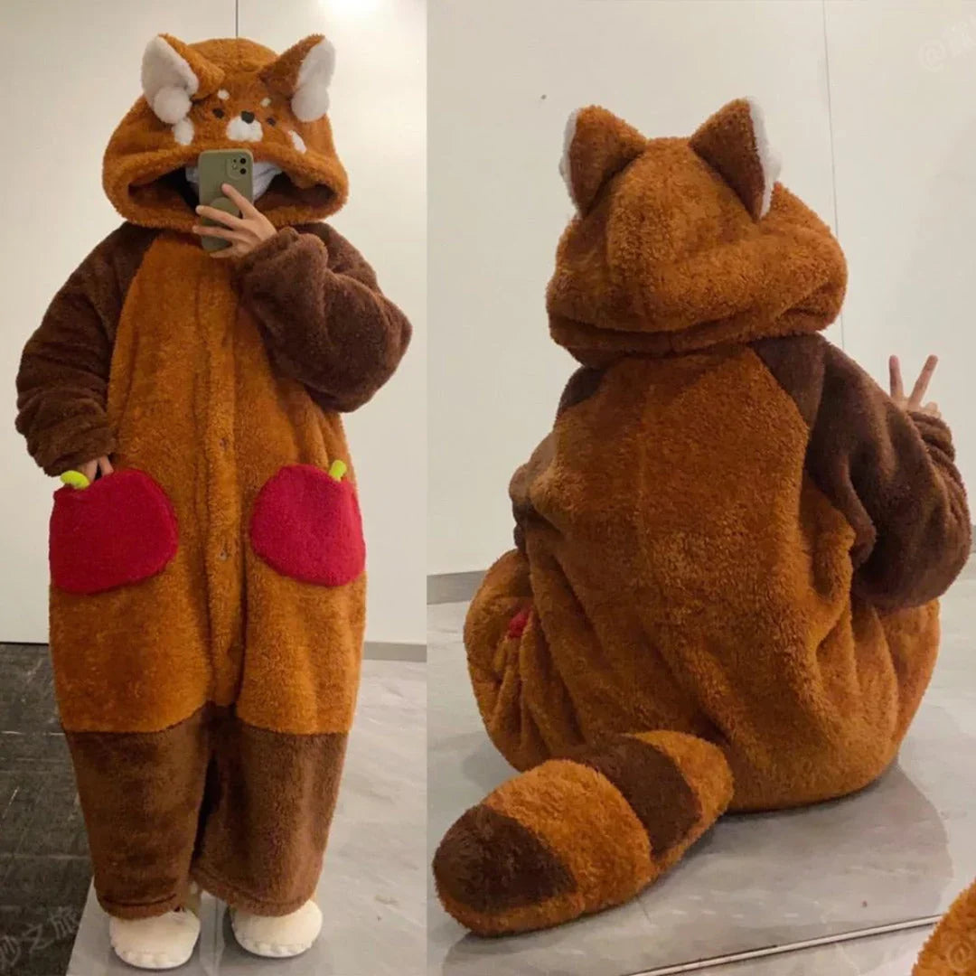 Knus capuchonbadjas met afneembare staart van polyester