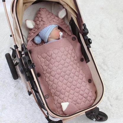 Gebreide Babyslaapzak met Oortjes voor Pasgeborenen – Jaarrond Comfort