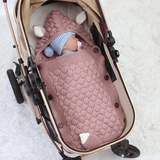 Gebreide Babyslaapzak met Oortjes voor Pasgeborenen – Jaarrond Comfort