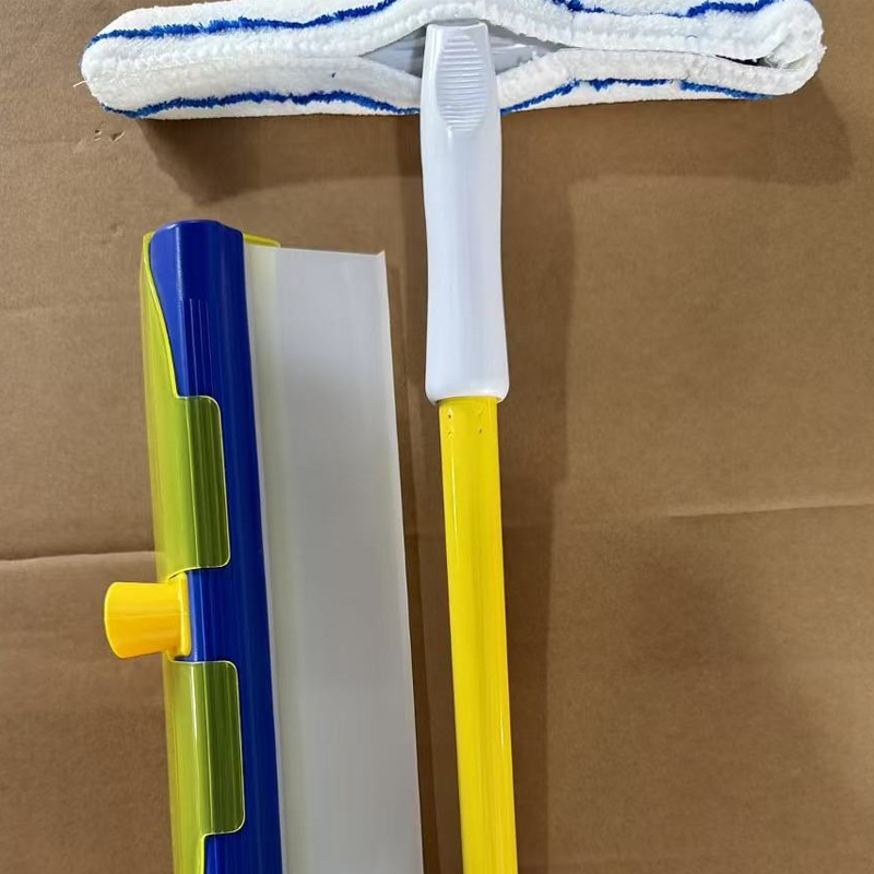 Streepvrije Glasreiniger Set met Siliconen Wisser 30 cm en Microvezeldoek