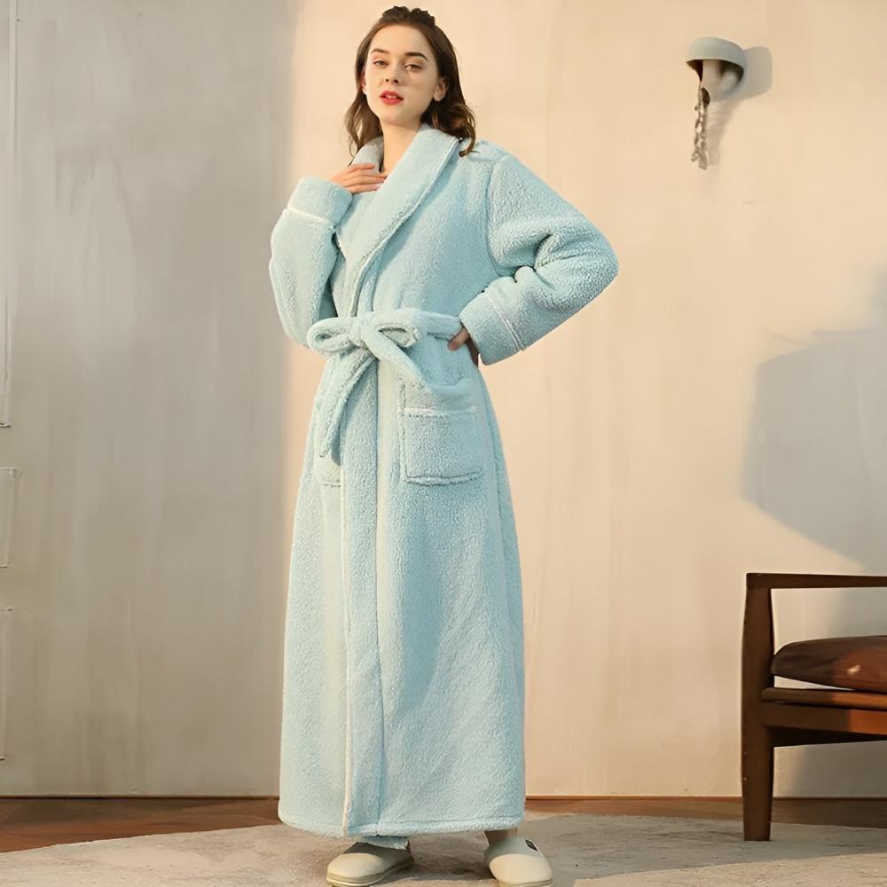 Lange badjas met sjaalkraag – warm en comfortabel voor dames en heren