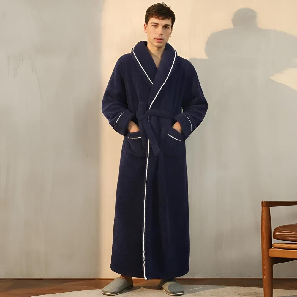 Lange badjas met sjaalkraag – warm en comfortabel voor dames en heren