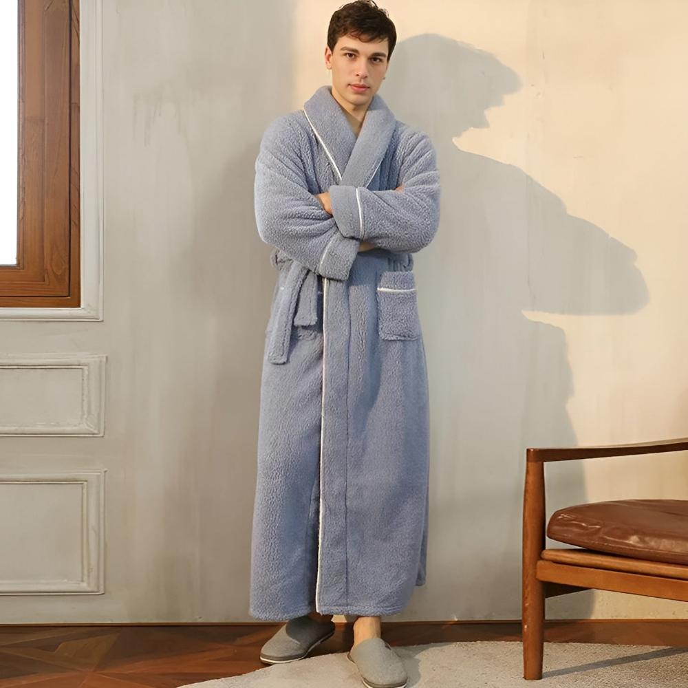 Lange badjas met sjaalkraag – warm en comfortabel voor dames en heren