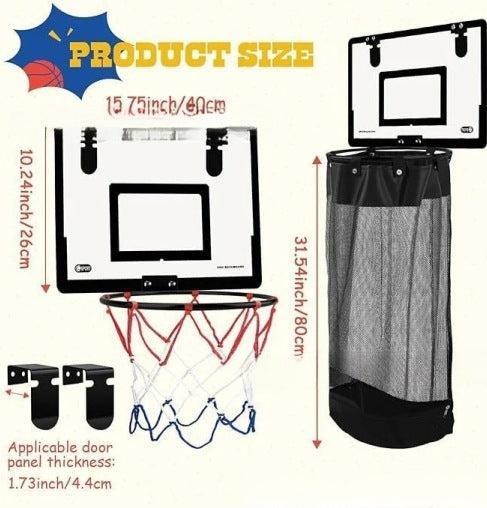 Basketbal Wasmand voor aan de Deur of Muur – Speels & Ruimtebesparend