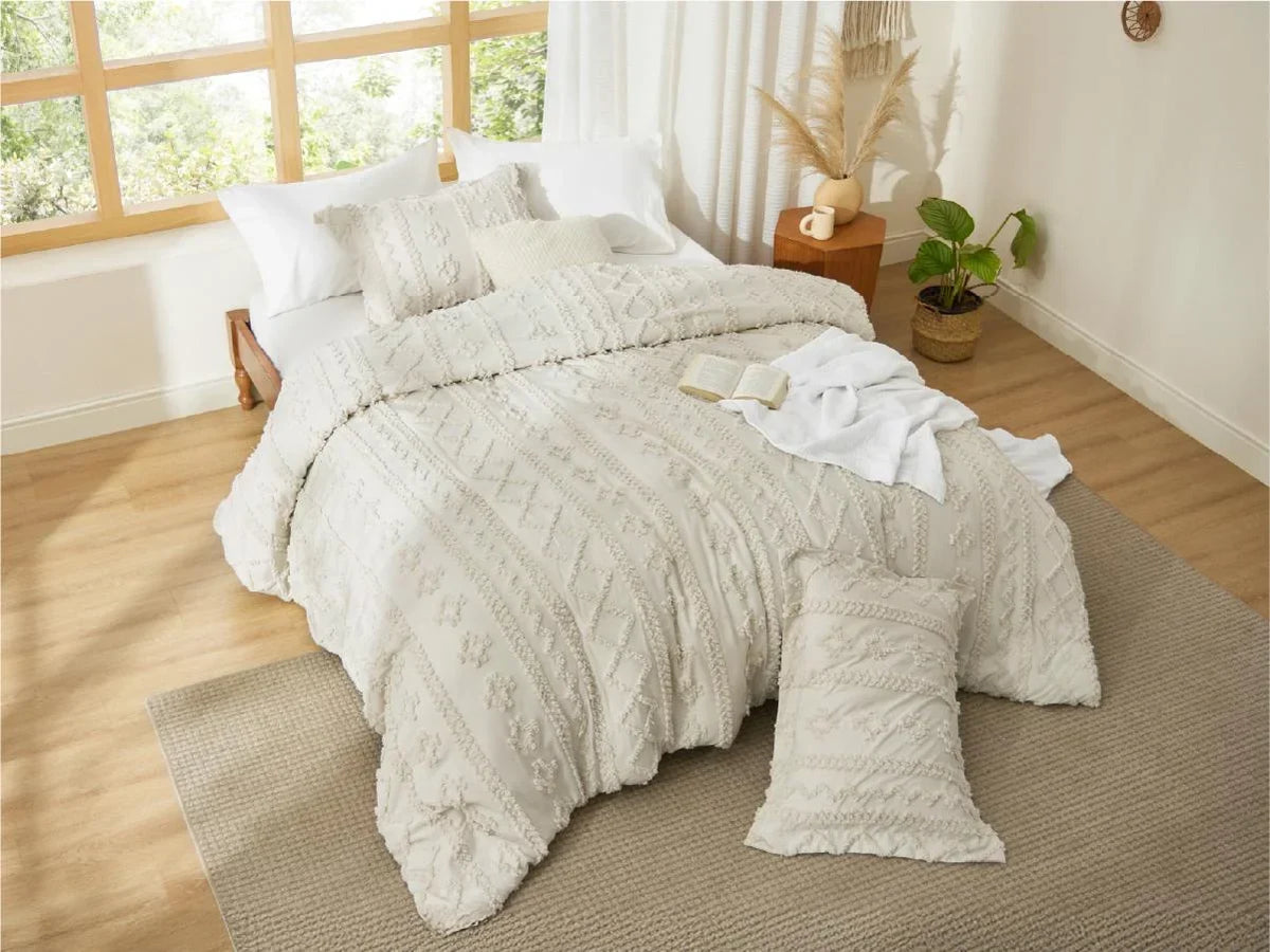 Getuft Boho Beddengoed Set – zachte deken voor elk seizoen