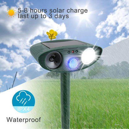 Ultrasoon Dierenafweer op Zonne-energie voor Tuin en Terras