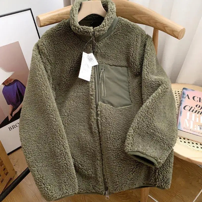 Dames sherpa jack met rits – warm en stijlvol voor koele dagen