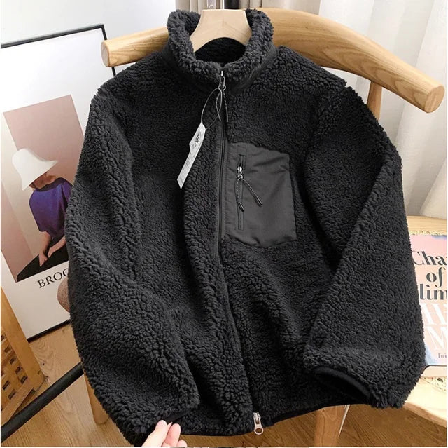 Dames sherpa jack met rits – warm en stijlvol voor koele dagen