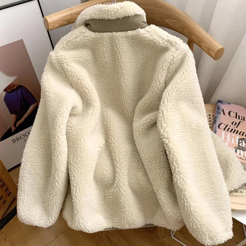 Dames sherpa jack met rits – warm en stijlvol voor koele dagen