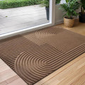 Deurmat met geometrisch patroon en antislip onderkant