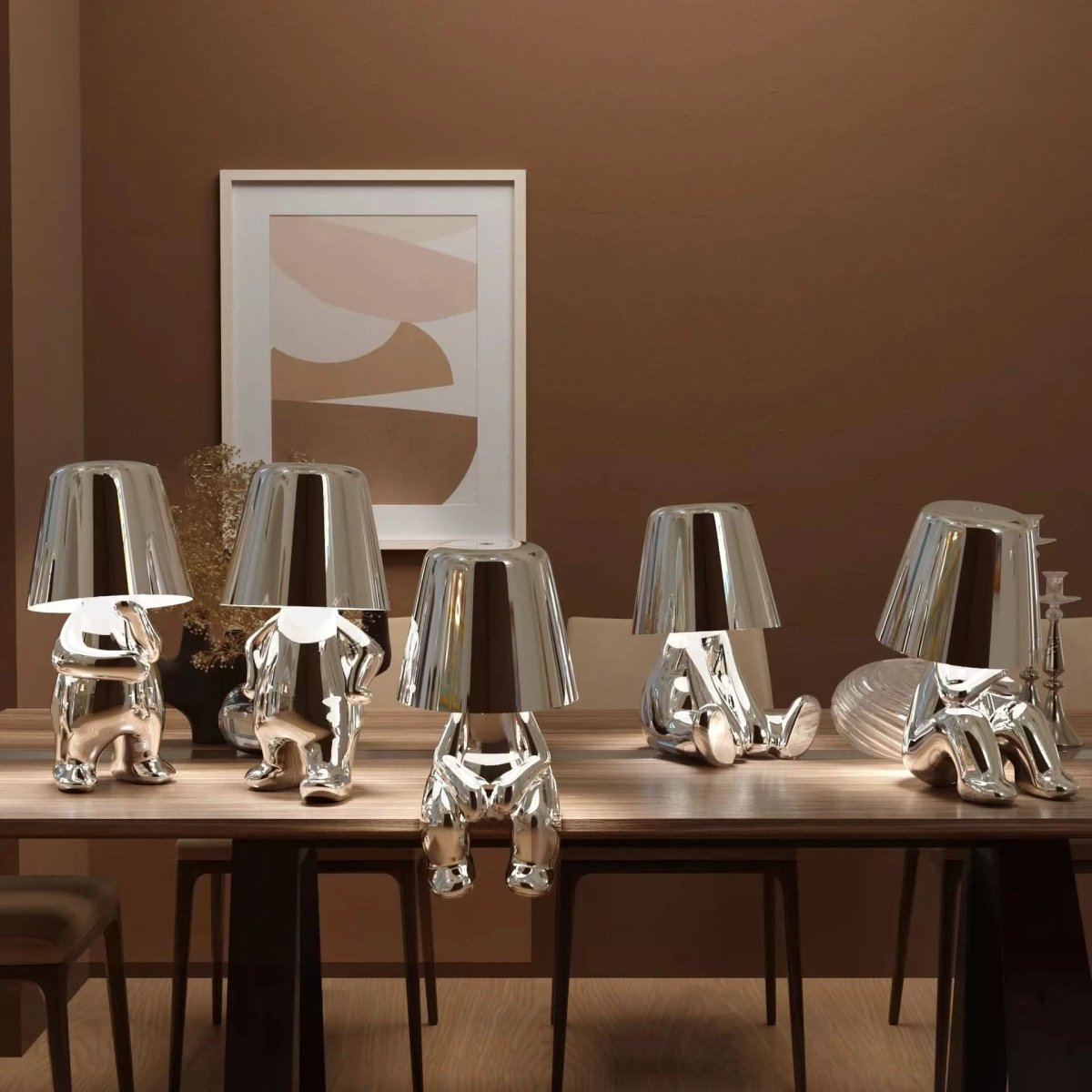 Dimbare LED tafellamp van metaal en acryl – modern design