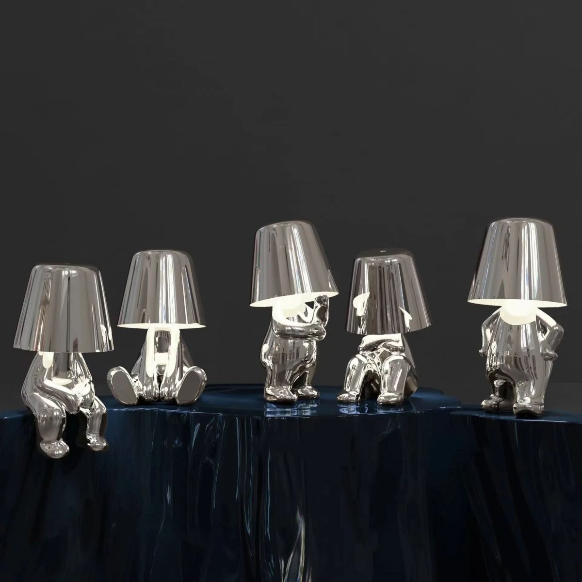 Dimbare LED tafellamp van metaal en acryl – modern design