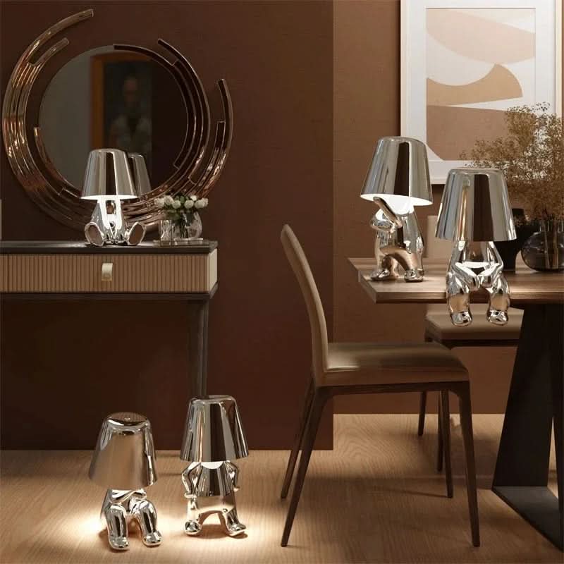 Dimbare LED tafellamp van metaal en acryl – modern design