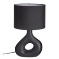Tafellamp met keramische voet en stoffen kap – Industrieel Design