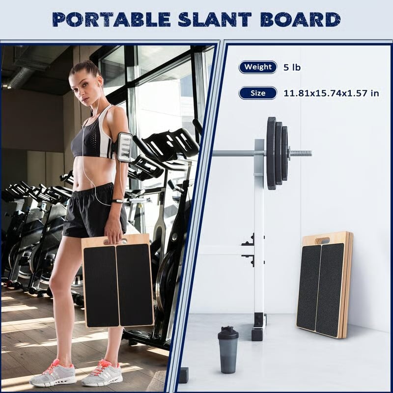 Houten Schuine Plank voor Stretching, Balans en Flexibiliteit