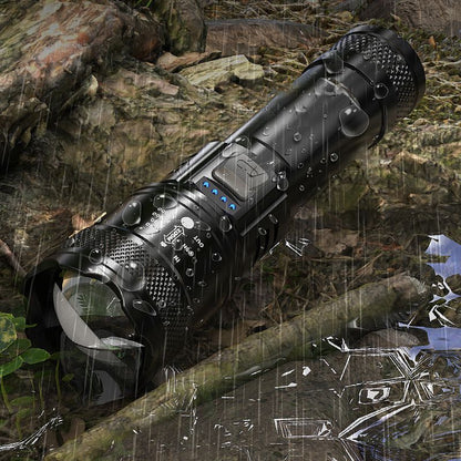 Krachtige LED Zaklamp 7500 Lumen – IPX7 Waterdicht & USB-C Oplaadbaar