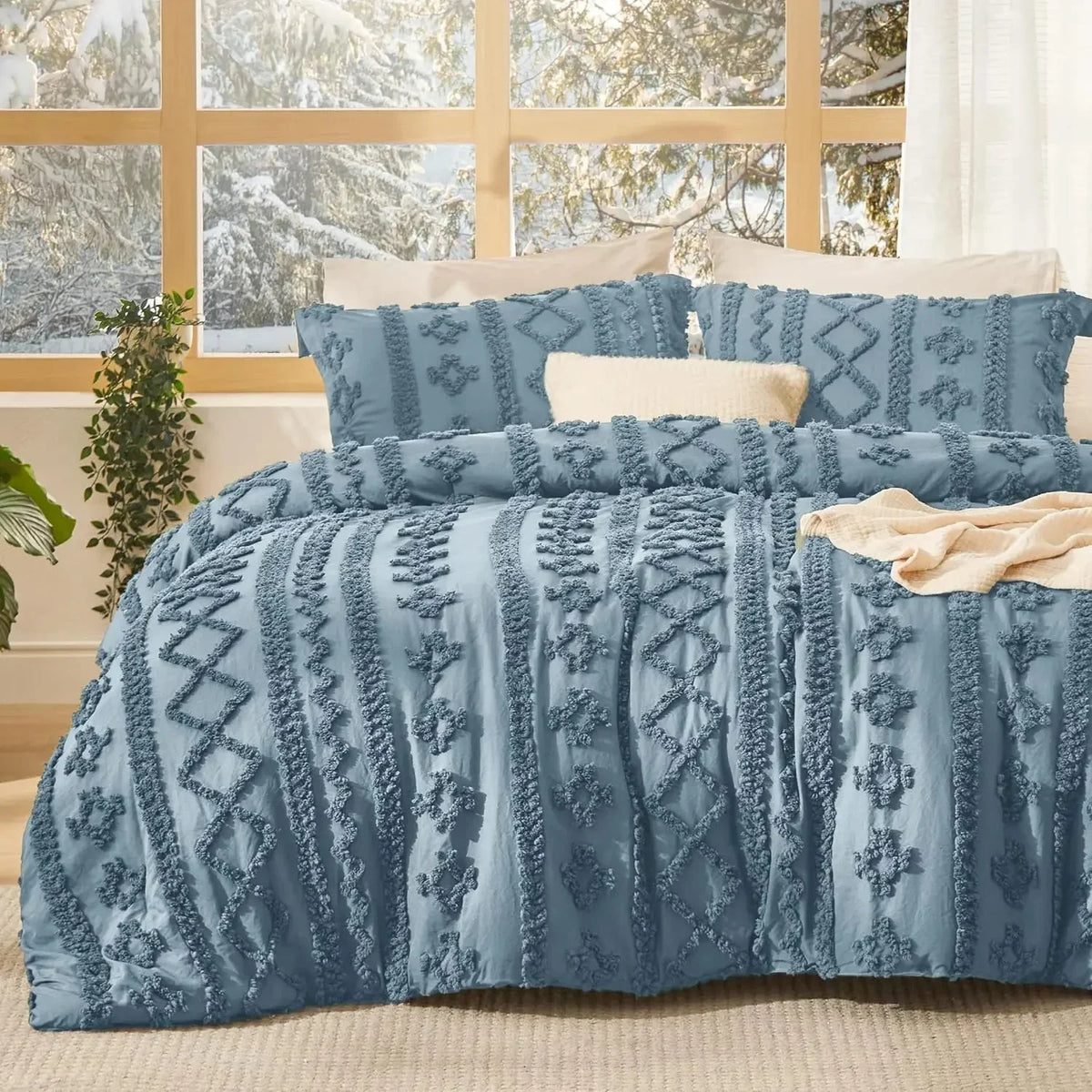 Getuft Boho Beddengoed Set – zachte deken voor elk seizoen