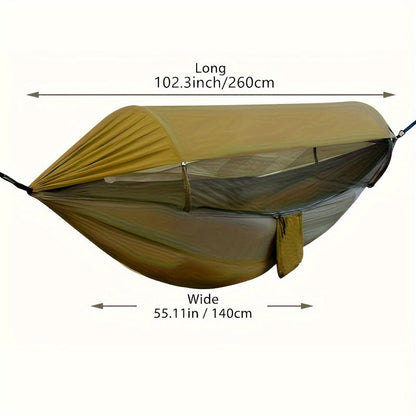 Outdoor Hangmat met Muggennet en Zonnedak – 3-in-1 Camping Hangmat 260x140 cm