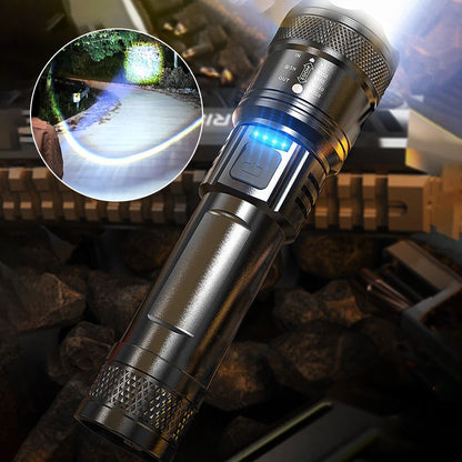Krachtige LED Zaklamp 7500 Lumen – IPX7 Waterdicht & USB-C Oplaadbaar