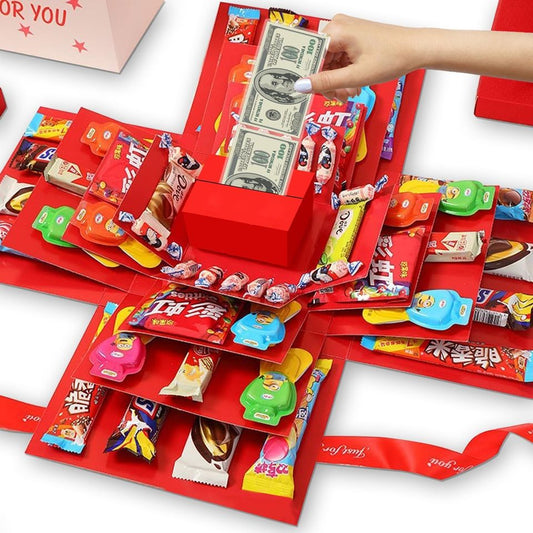 5-Laags Explosiedoos voor Foto's en Cadeaus – DIY Verrassingsdoos