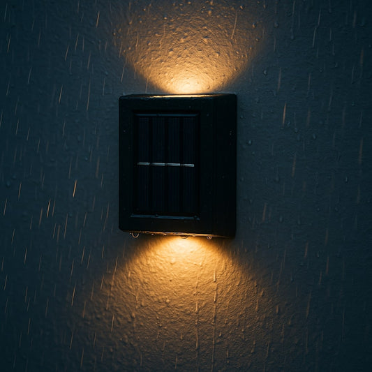 Zonne-energie LED Wandlamp voor Buiten – IP65 Weerbestendig