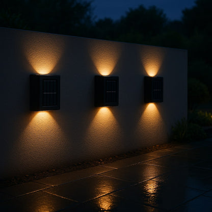 Zonne-energie LED Wandlamp voor Buiten – IP65 Weerbestendig
