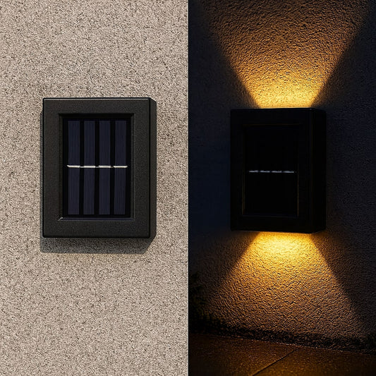 Zonne-energie LED Wandlamp voor Buiten – IP65 Weerbestendig